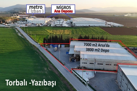 İzmir Torbalı Yazıbaşı Kiralık Depo ve Fabrika 3800 m2 - ATT Emlak